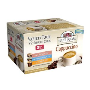 Keuring Kcup Cappuccino Pacote Variado 72 unidades GROVE SQUARE 92G103F4652 Marrom