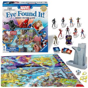 Ravensburger Marvel Eye Found It! Jogo de Tabuleiro com Quebra-Cabeças - Divertido para Crianças e Adultos com Heróis da Marvel - Estimulante!