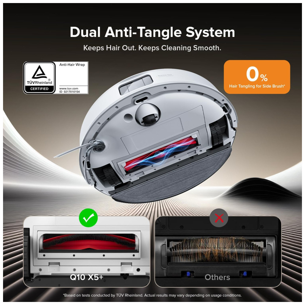 Aspirador Robô e Esfregão Roborock Q10 X5 10.000Pa de Sucção Navegação LiDAR Limpeza sem Esforço Ideal para Carpetes e Pelos - Auto limpeza - Imagem 5