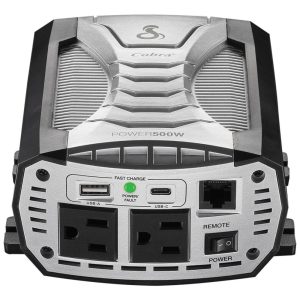 Power CPIALCDG1 Inversor de Potência Automotivo 500W 2 portas USB e Controle Remoto COBRA CPI500W Cinza