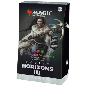 Magic: The Gathering Modern Horizons 3 Deck de Comandante Overdrive do Cemitério com 100 Cartas Pacote de Amostra de 2 Boosters de Colecionador e Acessórios