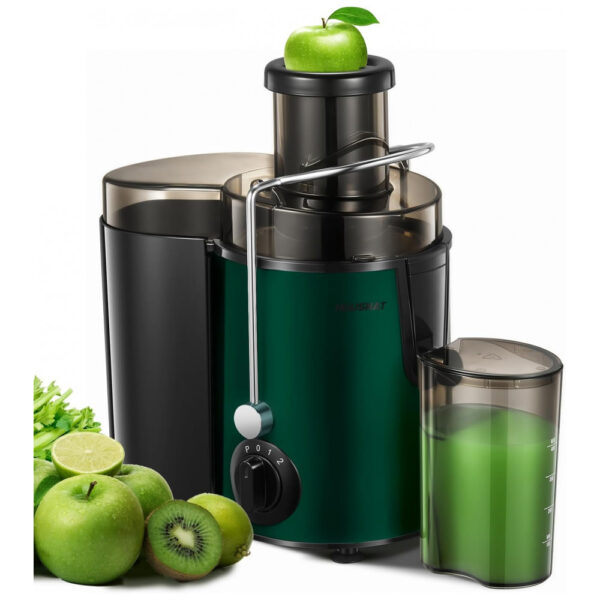 Extrator de Suco HOUSNAT Centrífugo, Potência Máxima de 800W, Bocal Largo de 65MM, Extrai Sucos de Frutas e Vegetais Inteiros, 3 Velocidades para Suco