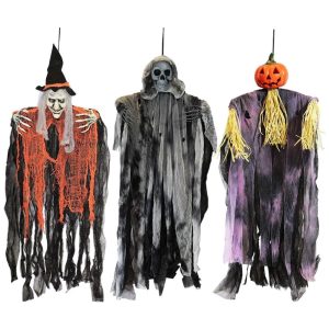 Kit Fantasmas de Pendurar para Decoração de Halloween 3 UN