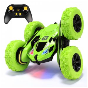 Carrinho de Controle Remoto para Adultos Off Road Até 15 km por hora Recarregável Escala 112 THREEKING Verde