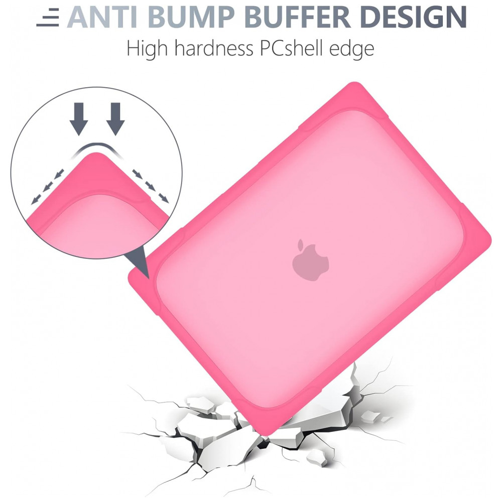 Capa Rígida Batianda MacBook Air 136" Rosa – Modelos A2681 A3113 A3240 com Suporte Dobrável e Proteção Completa - Imagem 4