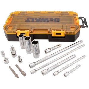 Conjunto de Soquetes com Maleta de Transporte 15 Peças DEWALT DWMT73807 Amarelo