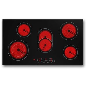 Cooktop Elétrico de Embutir com 5 Queimadores de Indução e 9 Níveis de Temperatura 240V 8600W VBGK Preto