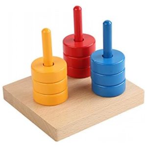 Brinquedo Montessori Discos Coloridos para Crianças 0 a 3 Anos Adena Montessori