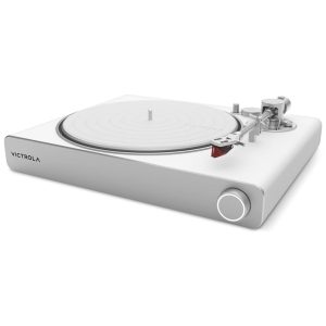Toca Discos de Vinil 45 RPM Funciona com Sonos sem Fio Cartucho de Alta precisão Semiautomático Wi-Fi RCA Victrola Branco