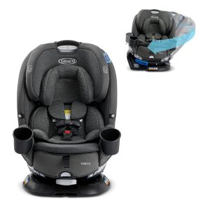 Cadeira de Bebe para Carro 3 em 1 com Rotação de 360° Reforço de Encosto Alto para Recém-Nascidos e Crianças de Até 45kg Graco Turn2Me Cinza