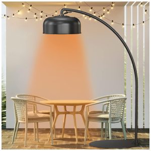 Aquecedor Externo Elétrico com 3 Configurações de Aquecimento Proteção Contra Tombamento e Superaquecimento 240V 3000W EAST OAK Preto