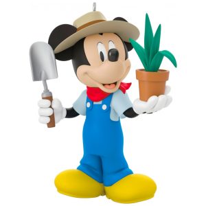 Enfeite de Natal Hallmark Keepsake 2025 Disney All About Mickey! Jardineiro Mickey Presente para Fãs da Disney