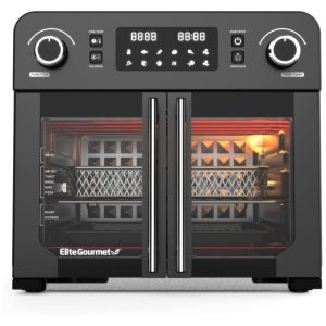 Forno Elétrico de Bancada 23 Litros Programável com Controle de Temperatura 110V 1700W Elite Gourmet EAF9010B Preto