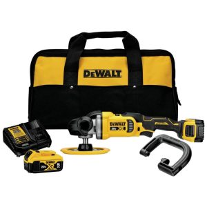 Kit de Polidor Elétrico com Velocidade Variável 20V DEWALT DCM849P2 Amarelo