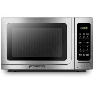 Micro Ondas de Bancada em Aço Inoxidável 39L 110V 1000W BLACK DECKER EM036AB14 Prata