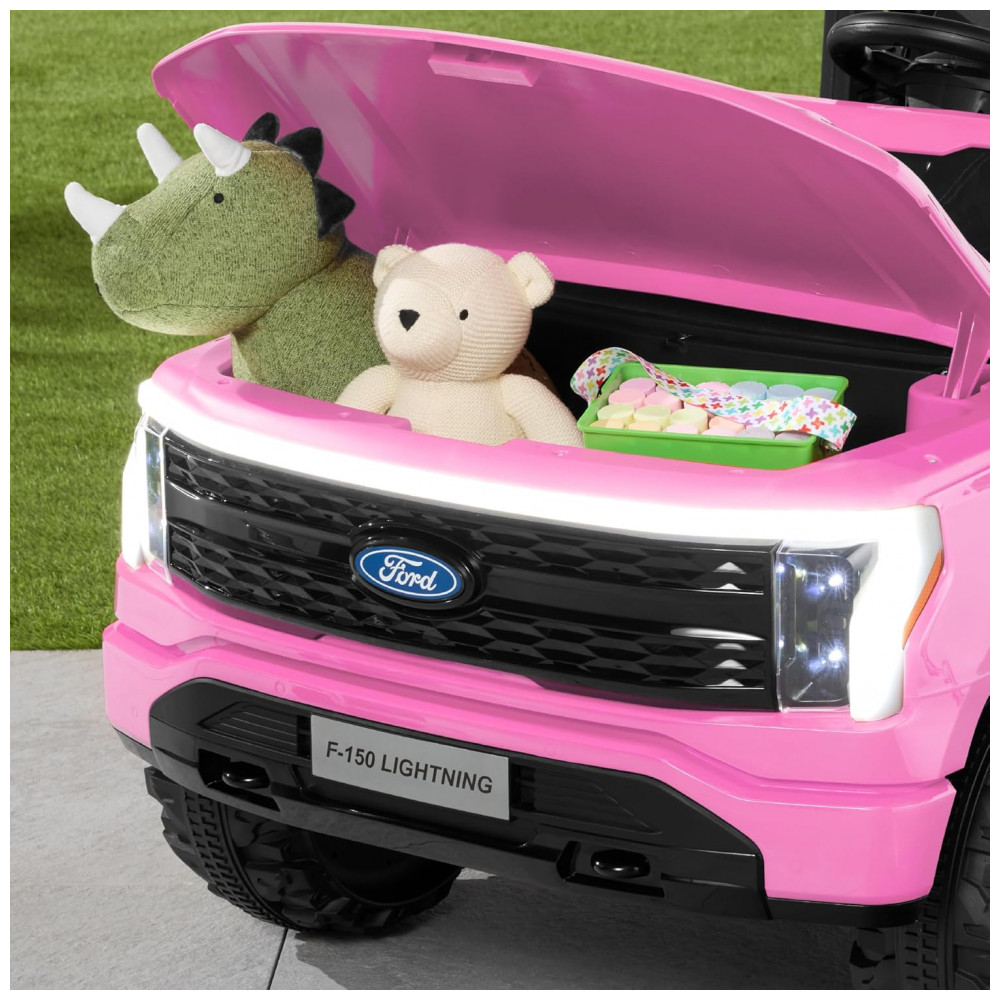 Carro Elétrico Infantil Licenciado Best Choice Products Ford F-150 Lightning 24V Rosa, 2 Lugares, com Controle Remoto e Bluetooth, Capacidade de 60 kg - Imagem 8