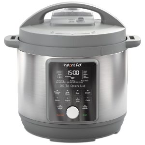 Panela de Pressão Elétrica 6 Litros de Capacidade 9 em 1 com Controle Digital Instant Pot Duo Plus 110V 1000W Cinza