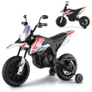 Moto Elétrica Infantil BMW a Bateria 12V com Sons e Luzes Idade Rec 3 a 8 Anos INFANS Branca