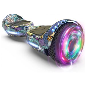 Hoverboard Certificado HS2.01 Espaço Sideral com Rodas LED Flash Bluetooth e Luzes LED
