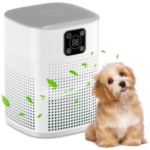 Purificador de Ar Honeyuan H13 HEPA p/ Ambiente Grande 55 m² c/ Filtragem 3 Estágios e Captação 360° - Ideal p/ Quarto.