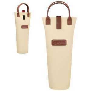 Bolsa Térmica OPUX para Transporte de Garrafa de Vinho Porta-Garrafa Isolado 1L Ideal para Piqueniques e Praia Suporte Acolchoado e Portátil