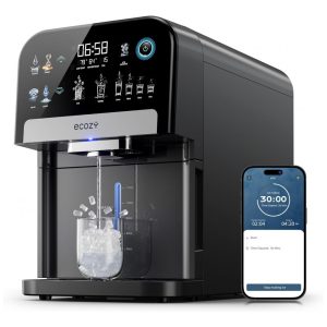 Máquina de Gelo Nugget Ecozy IM-ND481B 15 kg/24h 2-em-1 Dispenser de Gelo e Água Controle App Autolimpeza 115V