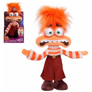 Pelúcia Fala e Treme Personagem Ansiedade 33 cm de Altura Divertida Mente 2 para Crianças de 3 Anos ou Mais