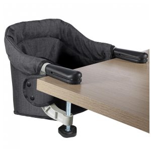 Cadeira de Alimentação Portátil com Encaixe em Mesa e Assento Removível Toogel HC19 Preto