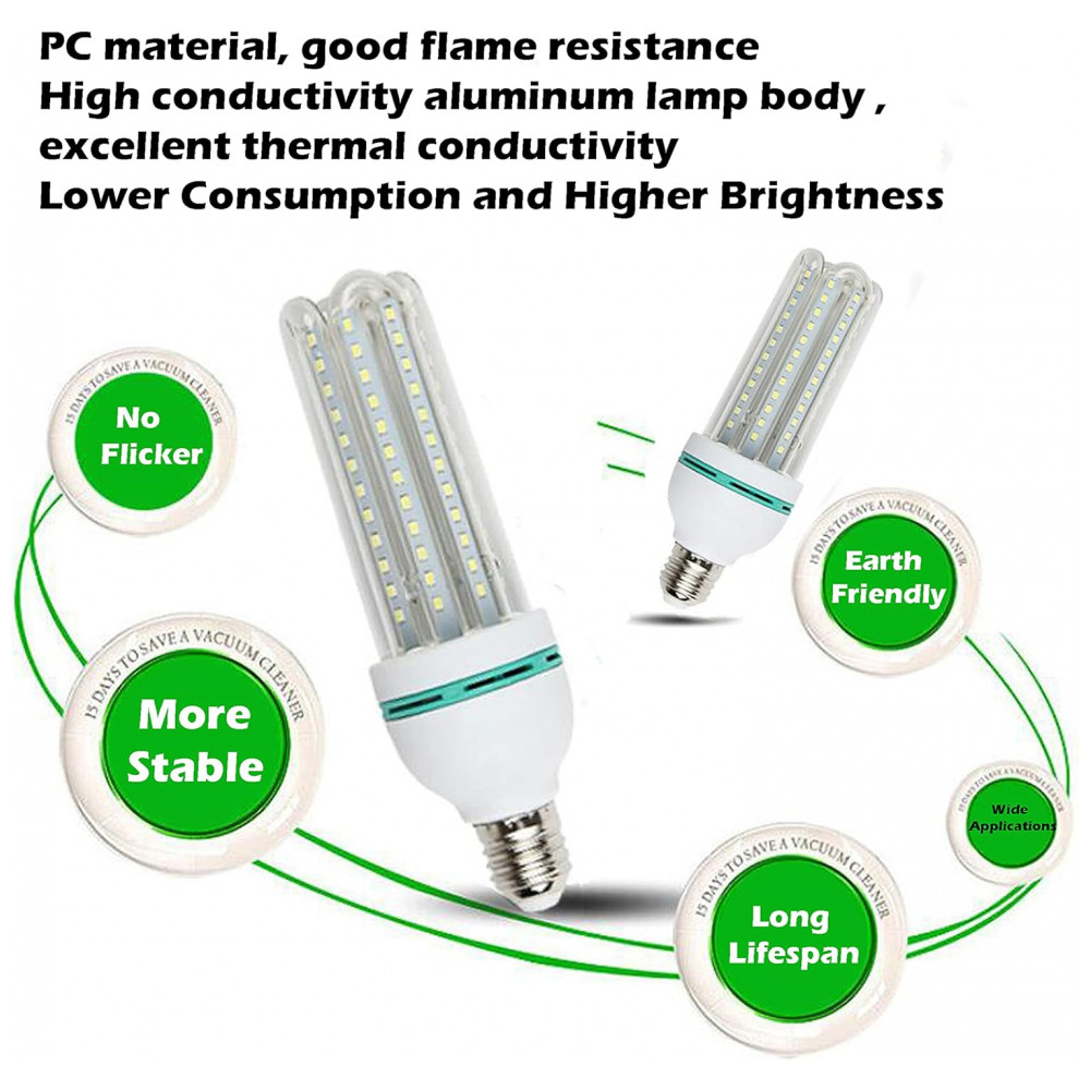 Lâmpadas LED de Milho 24W E26E27 Equivalente a 200W de Incandescente Luz Branca Quente 3000K 2400 Lumens Não Dimmable - Edearkar - Imagem 4