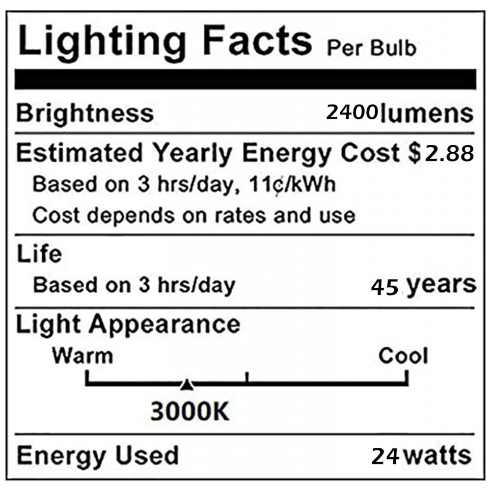 Lâmpadas LED de Milho 24W E26E27 Equivalente a 200W de Incandescente Luz Branca Quente 3000K 2400 Lumens Não Dimmable - Edearkar - Imagem 8