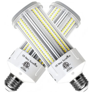 Lâmpada LED de Milho Equivalente a 600W, Kit com 2 Unidades de 60W 9000LM 5000K Branco Dia, Base E26E27, Alta Luminosidade para Garagem, Porão, Armazé