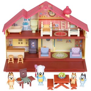 Conjunto Mega Bluey Com Casa da Família Conjunto de Churrasco e 4 Figuras Perfeito Para Recriar as Aventuras da Adorável Bluey e Sua Família