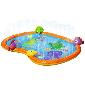 Parque Aquático Inflável com Esguiches de Água para Crianças Banzai Colorido