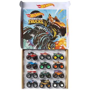 Conjunto com 12 Caminhões Monstro Hot Wheels em Escala 1:64 Mattel