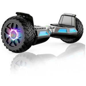 Hoverboard SISIGAD H12 Spray Oil Preto B02 para Crianças de 6 a 12 Anos com Bluetooth LED e Rodas Coloridas de 65 Polegadas