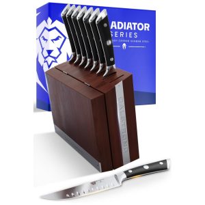 Conjunto de Blocos Dobráveis para Facas DALSTRONG Série Gladiador 8 peças Marrom