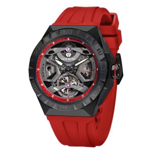 TSAR BOMBA Relógio Masculino Automático com Movimento Japonês Vidro de Safira e Pulseira de Fluororubber à Prova d'água 100m