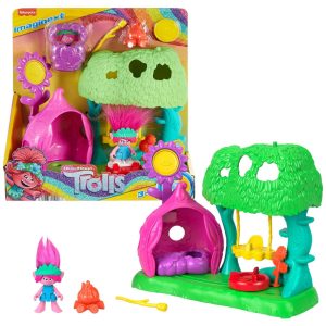 Playset Trolls com Figura de Papoula para Brincar de Faz de Conta para Crianças de 3 Anos ou Mais Fisher-Price Imaginext
