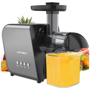 Extrator de Sucos Prensa Fria LUFVEBUT 200W Masticador 1L Motor Silencioso 2 Modos Reverso BPA Free Preto