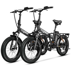 Kit com 2 Bicicletas Elétricas Dobráveis bluebiko F6B com Motor Brushless 750W (Pico 1000W) Bateria Removível 48V 20Ah Freios a Disco Duplos e Sistema de Transmissão 7 Velocidades e autonomia de 128km F6B-Preto+Preto