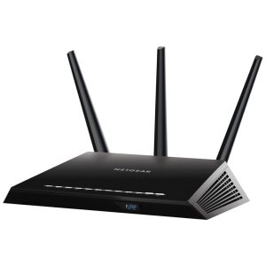Nighthawk Wi Fi Dual Band Roteador velocidade 2300 Mbps até 35 aparelhos área 185 m2 NETGEAR R7000P 100NAS Preto