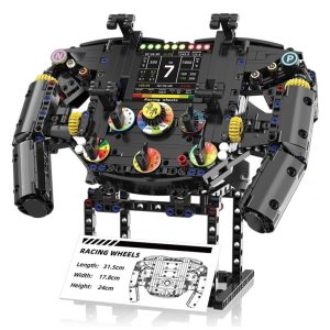 Kit de Construção STEM Volante F1 – Modelo de Rodas de Corrida com 833 Peças Blocos Realistas para Montar e Decorar 6+ anos