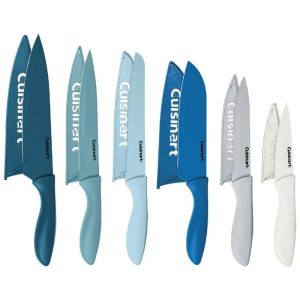 Conjunto de Facas em Cerâmica com Protetores de Lâmina 6 Peças Cuisinart Azul