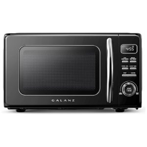 Forno Micro-ondas Retrô de Bancada Galanz Preto 20L 700W 110V