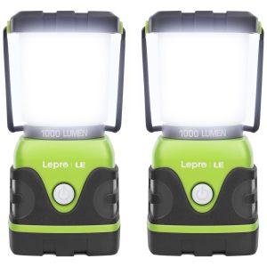 Lanterna LED 1000 Lumens 2 Unidades 4 Modos de Luz Impermeável Luz 360 À Prova Dágua 4 Modos de Luz LIGHTING EVER 3300002 2 Verde Escuro