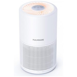 Purificador de Ar HEPA H13 FULMINARE Branco Portátil 360° Luz Noturna Timer 20 m² Bivolt Adaptador 12V