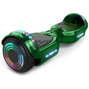 Hoverboard Hoverstar Verde Cromado com Bluetooth e Rodas LED – Crianças e Adolescentes