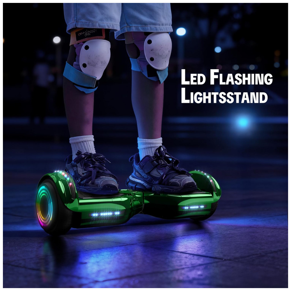 Hoverboard Hoverstar Verde Cromado com Bluetooth e Rodas LED – Crianças e Adolescentes - Imagem 2