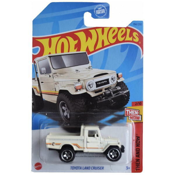 Carrinho Hot Wheels Toyota Land Cruiser, Antigo e Moderno 210 em Creme 194250 - Regular Treasure Hunt