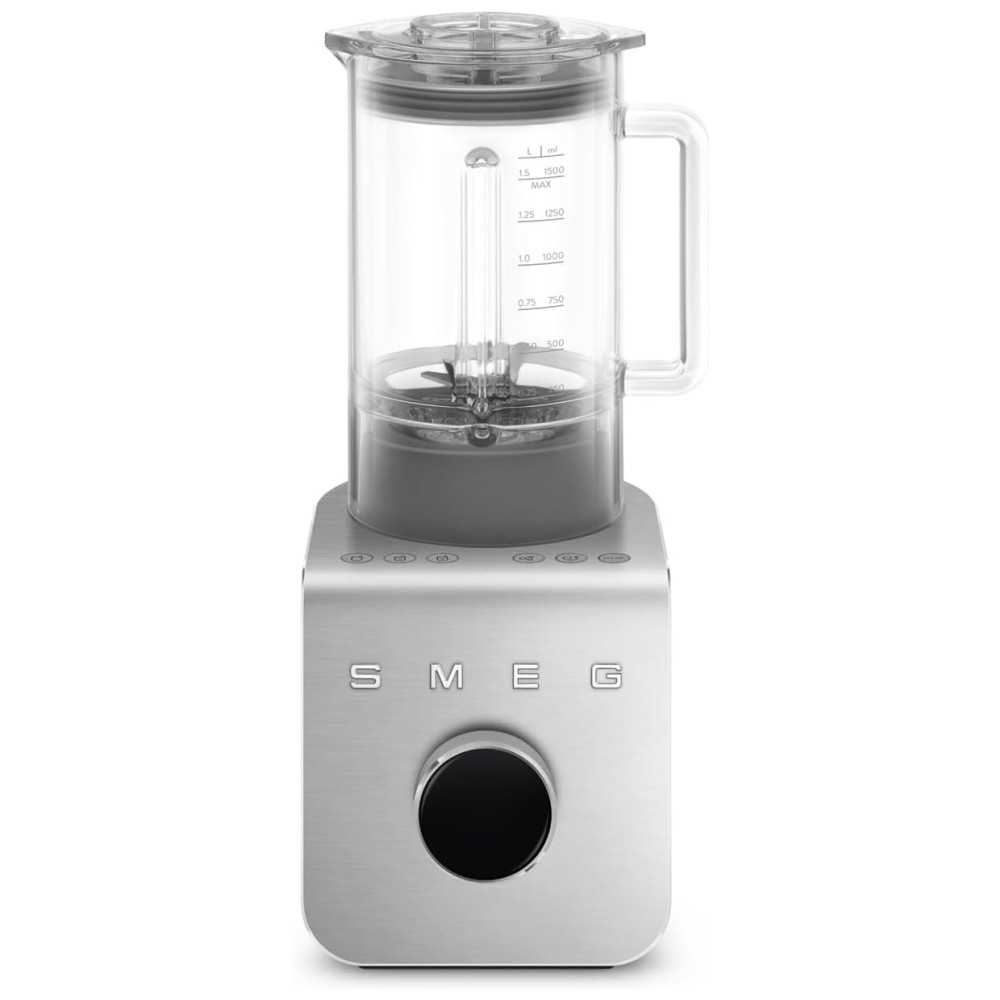 Liquidificador Profissional SMEG BLC01 com Jarra de 15 Litros em Tritan 9 Velocidades Lâminas em Aço Inox Motor Potente de 1250W - Ideal para Smoothies